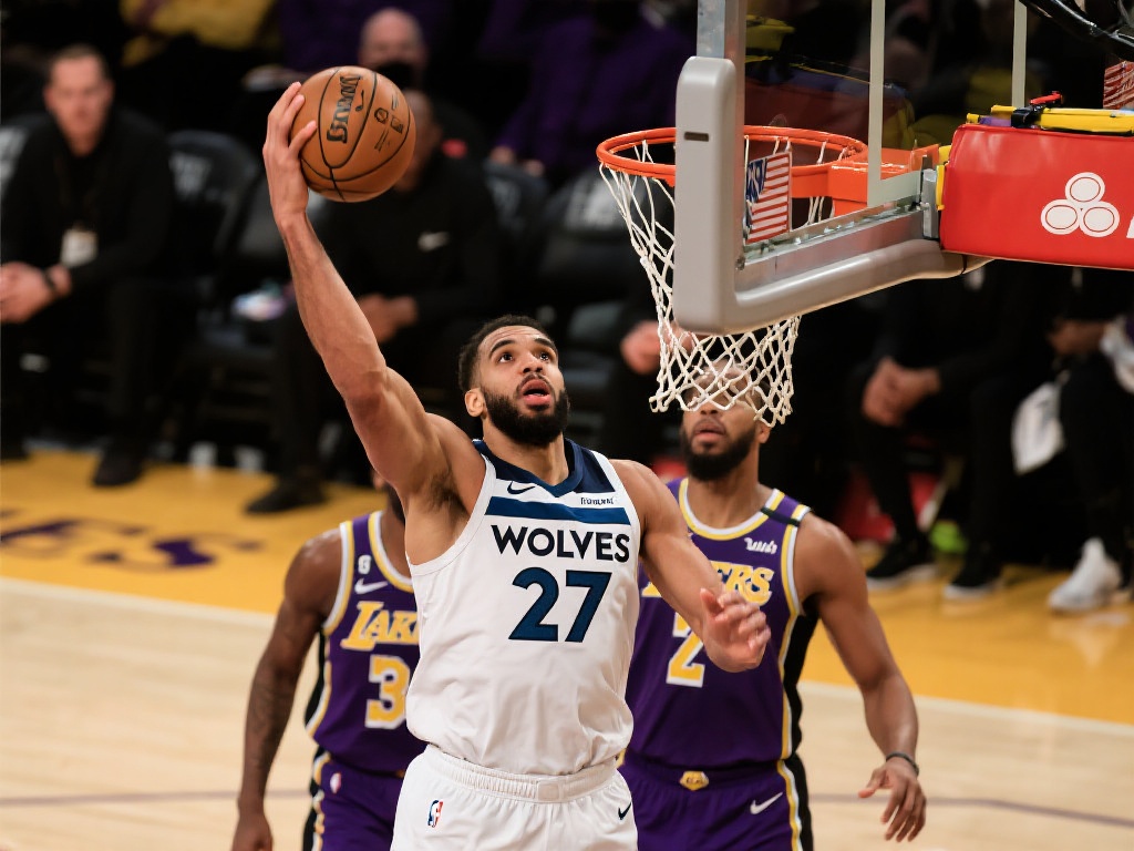 詹姆斯拼尽全力难救主 湖人不敌森林狼遭淘汰 戈贝尔的表现堪称比赛的决定因素。作为森林